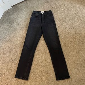 AGOLDE Riley high rise straight crop jeans